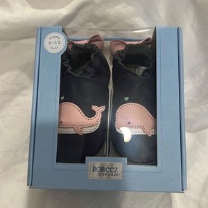 Robeez Soft Sole Leather Up 6-12m moccasins NIB